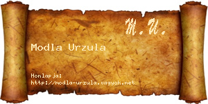 Modla Urzula névjegykártya